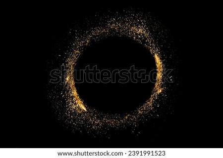 circle light frame on black background