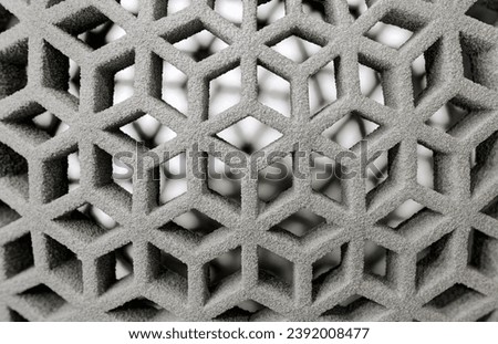 Openwork three-dimensional lattice, matrix, shallow depth of field, abstract modern technology concept background