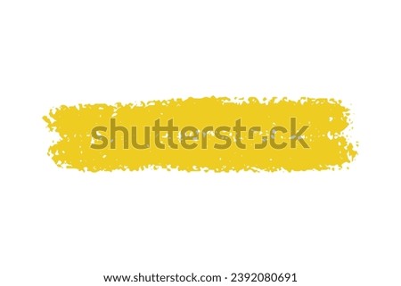 crayon emphasis underline. Hand drawn yellow charcoal curly lines, squiggles and shapes for diagrams. Doodle simple sketch icon. Vector illustration isolated on white.