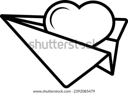 vector illustration of message and red hearts
