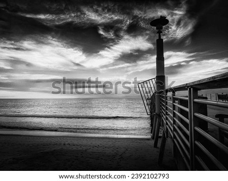 Hermosa Beach Pier in black and white