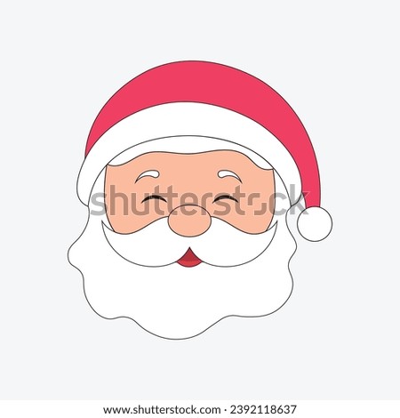 funny santa claus face illustration 