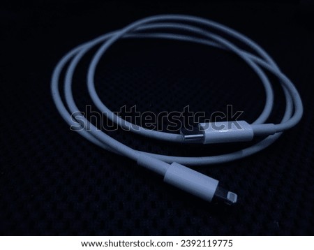 white iphone charger phone long cable
