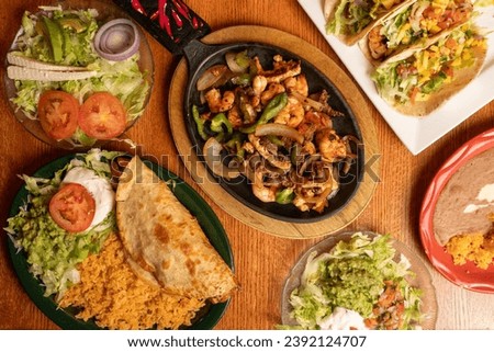 Mexican food flat lay composition 