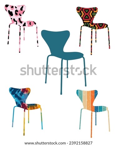 chairs silhouettes vector illustration vector