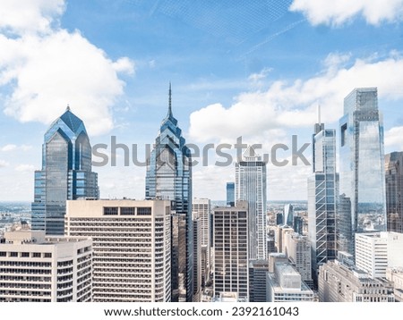 Panoramic view of Philadelphia skyline 
