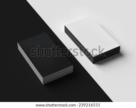 Black and White Business cards Mockup 