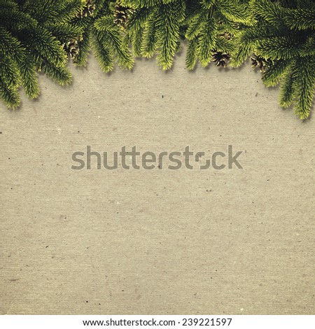 Abstract christmas backgrounds with noel decorations over old cardboard