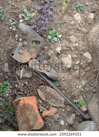 Old bicycle standards rusted and discarded. Royalty-Free Stock Photo #2392269351