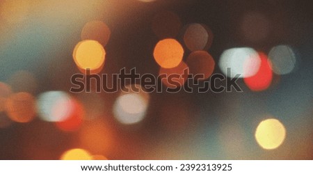 Retro film photography effect. Grunge texture frame. Dusted Holographic Abstract Multicolored Vintage Retro Looking Backgound Photo, Rainbow Light Leaks Prism Colors. Blurred city lights, bokeh effect