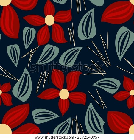 Luxury floral seamless pattern. Hand drawn background for your design. Textile, packaging, blog decoration, banner, poster, wrapping paper.
