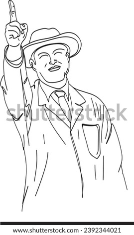 Cricket Umpire in Action: Cartoon Sketch Drawing of Out Signal in World Cup Match, Vector Illustration: Umpire Giving Out Signal in Word Cup Cricket Cartoon Clip Art