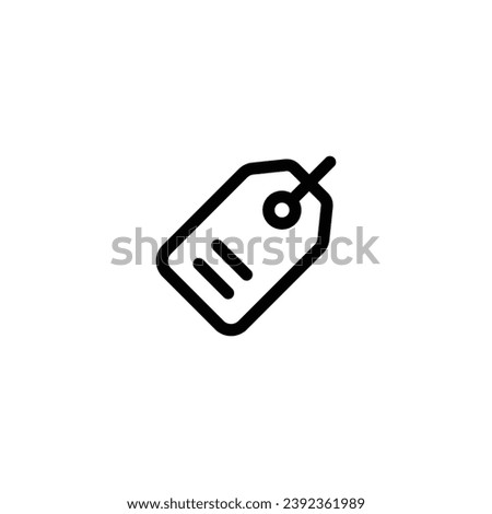 Price tag icon vector illustration. outline icon for web, ui, and mobile apps
