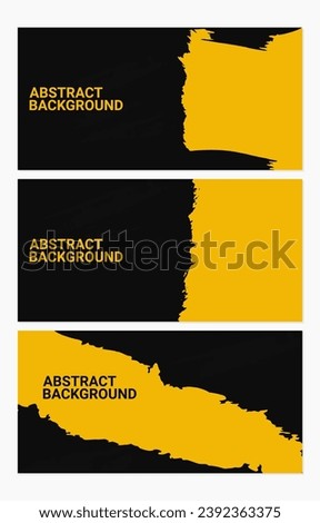 set of Minimal Abstract Yellow Grunge Scratch Background Template

