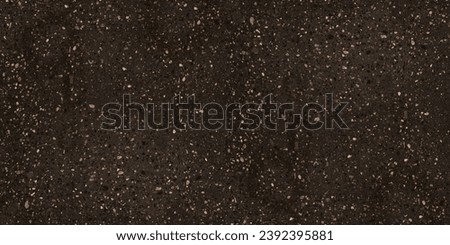 Terrazzo flooring texture. Vector seamless pattern of mosaic floor surface with natural stone chips, granite, marble, colored glass and concrete. Trendy background in dark colors, green, brown, black