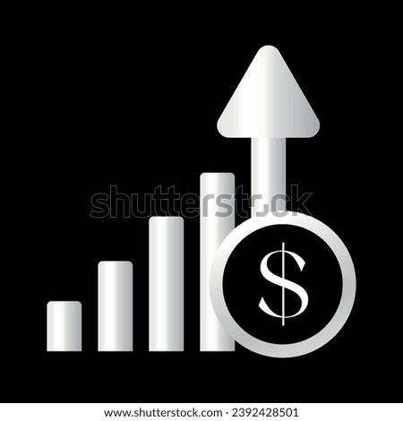 Dollar, Coin, Financial, Bank, Finance, Banking, Art, Flat, Cash, Increase, Growth, Invest, Investment, Currency, Payment, Diagram, Management, Clip art, Gold, Money, Vector, Sign, Pound, Cash, Stock