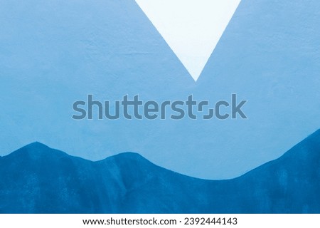 Cold Blue Cool Shade Tint Abstract View Wall Design Rock Mountain Background Sample Example Nature Print Pattern.