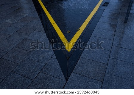 Parking sign on the street, on the asphalt