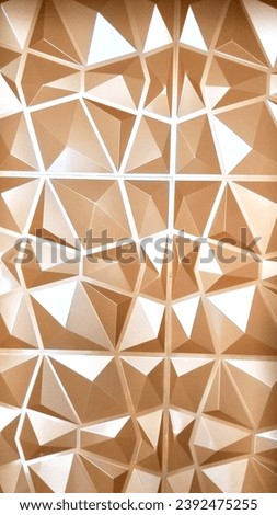 Gold 3d Abstract geometrical texture triangular background, wallpaper.
