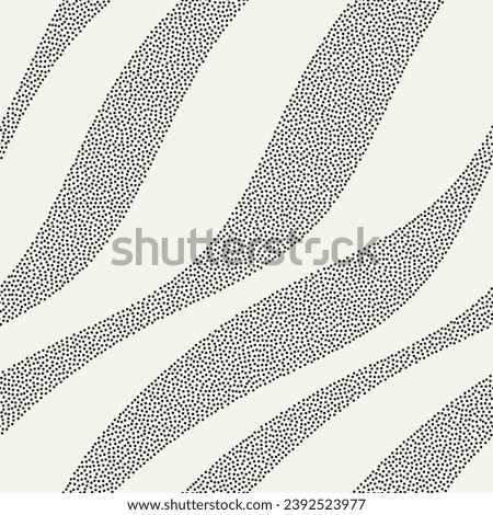 Vector seamless pattern. Modern texture. Repeating abstract background with circles. Graphic wavy stripes. Can be used as swatch for illustrator.