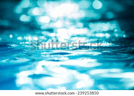 Bokeh light background in the pool.