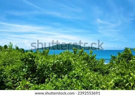 Island Felicite, Republic of Seychelles, Africa.
Island Felicite seen from Island La Digue, Indian ocean. Royalty-Free Stock Photo #2392553691