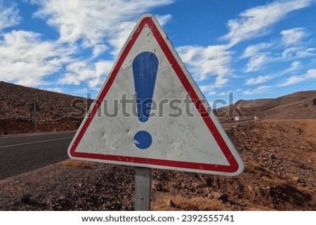 Danger Traffic Sign, Exclamation Mark Road Sign, Warning Danger Sign