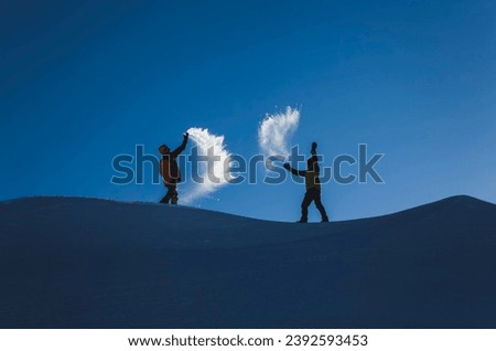 Mountaineers Glacier Climbing in the Uludag Mountain Summit Photo, Uludag National Park Bursa, Turkiye (Turkey)