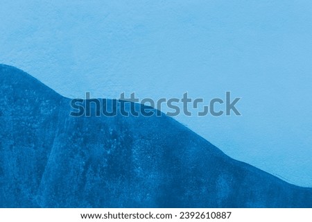 Cold Blue Shade Tint Abstract View 2 Two Colors Wall Design Rock Mountain Background. Royalty-Free Stock Photo #2392610887