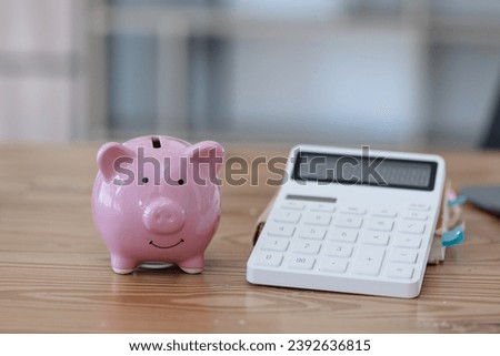 Piggy bank and saving money concept, Finance banking and saving money.