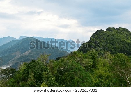 High Angle View beautiful landscape in luang prabang, Laos