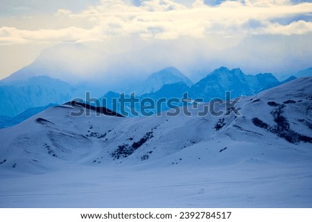 Central Tien Shan in winter.
The Tien Shan is a mountain system located in Central Asia on the territory of five countries: Kyrgyzstan, Kazakhstan, China, Tajikistan and partly Uzbekistan.

