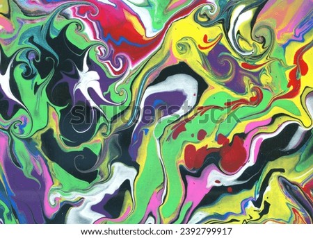Luxury Fliud Art Abstract Trendy colorful background, fashion wall paper. Oriental art. Alcohol ink. Epoxy resin.Marbleized effect. Abstract marble texture template. Liquid acrylic paint. Oil poster.  Royalty-Free Stock Photo #2392799917