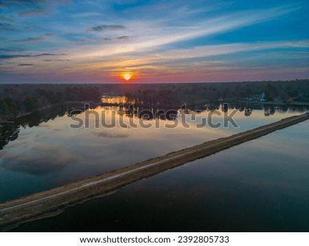 Aerial Sunrise in West Berlin New Jersey