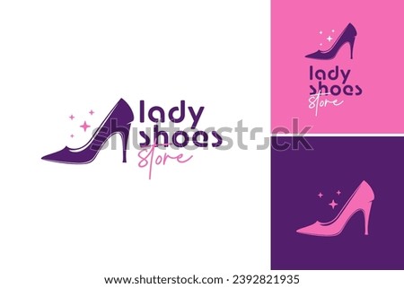 lady shoe shop logo is a modern, versatile, and stylish logo perfect for footwear retailers, online shoe stores, and fashion brands. It conveys professionalism and a strong brand identity. Royalty-Free Stock Photo #2392821935