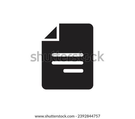 Document icon. Collection of vector symbol on white background. Vector illustration.