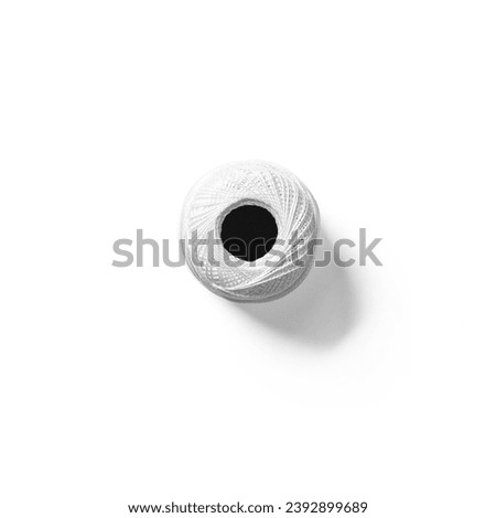 Close up view thread isolated on white background.