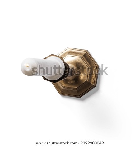 Top up view vintage candle stand isolated. Royalty-Free Stock Photo #2392903049