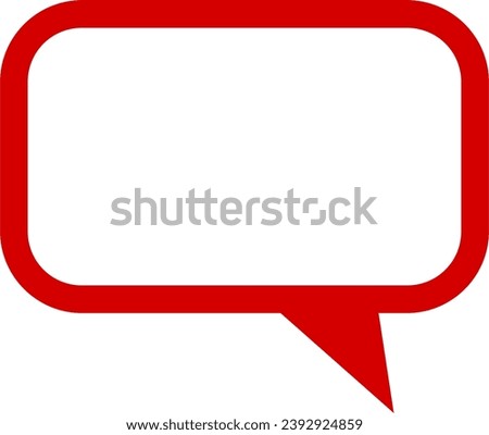 Blank Speech Bubble Cloud Message Symbol Element Icon with Empty Space for Text. Vector Image.