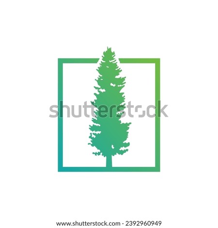 PINE TREE VECTOR LOGO, for plantation companies, plants, leaves, plantation businesses, etc.