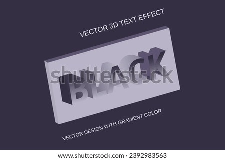 Vector 3d style black friday text effect with gradient color and banner or flyer template
