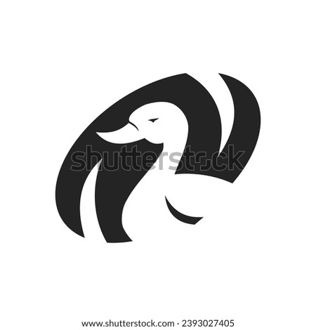 duck logo template Isolated. Brand Identity. Icon Abstract Vector graphic