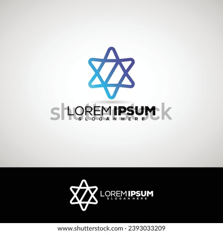 star logo design minimal and modern logotype vector template.
