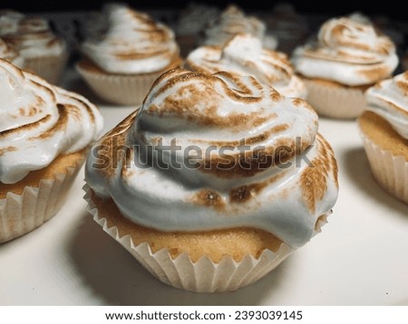 Scrumptious Lemon Meringue cupcakes close-up