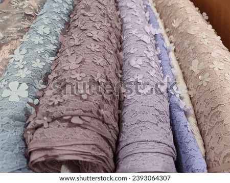background texture lace fabric with flowers. flower applications. lace