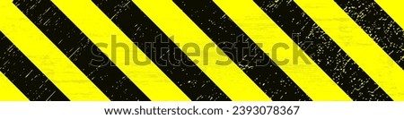 Safety line texture. Black and yellow police stripe border, construction, danger caution tape grunge.  Warning sign for your  design. EPS10