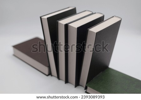 Lots of books on a white background