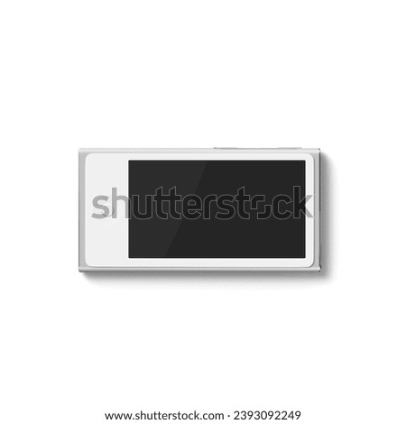 Close up view music player isolated on white background.