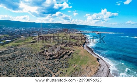 Apollonia (Greek: Ἀπολλωνία) in Cyrenaica (modern Libya) was founded by Greek colonists and became a significant commercial centre in the southern Mediterranean. Royalty-Free Stock Photo #2393096925
