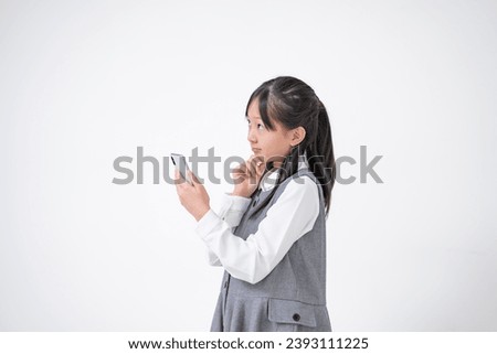 Japanese girl with mobile phone